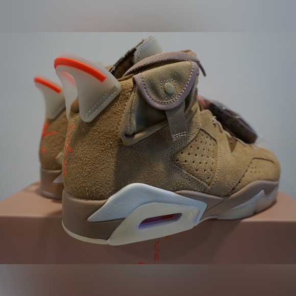 Air jordan Retro 6 Travis Scott Cactus Jack British Khaki Size 9 - Picture 4 of 8